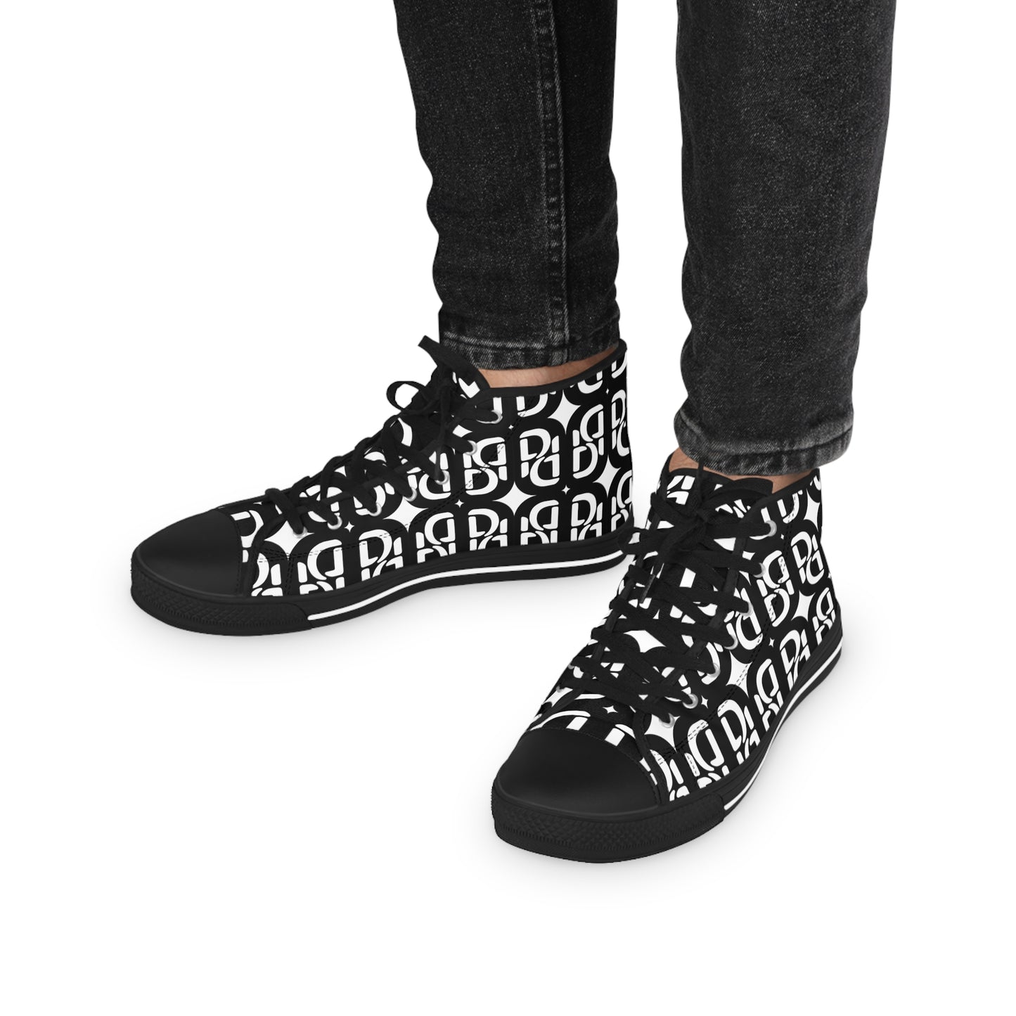 Phallacy Monogram Designer Men's High Top Sneakers