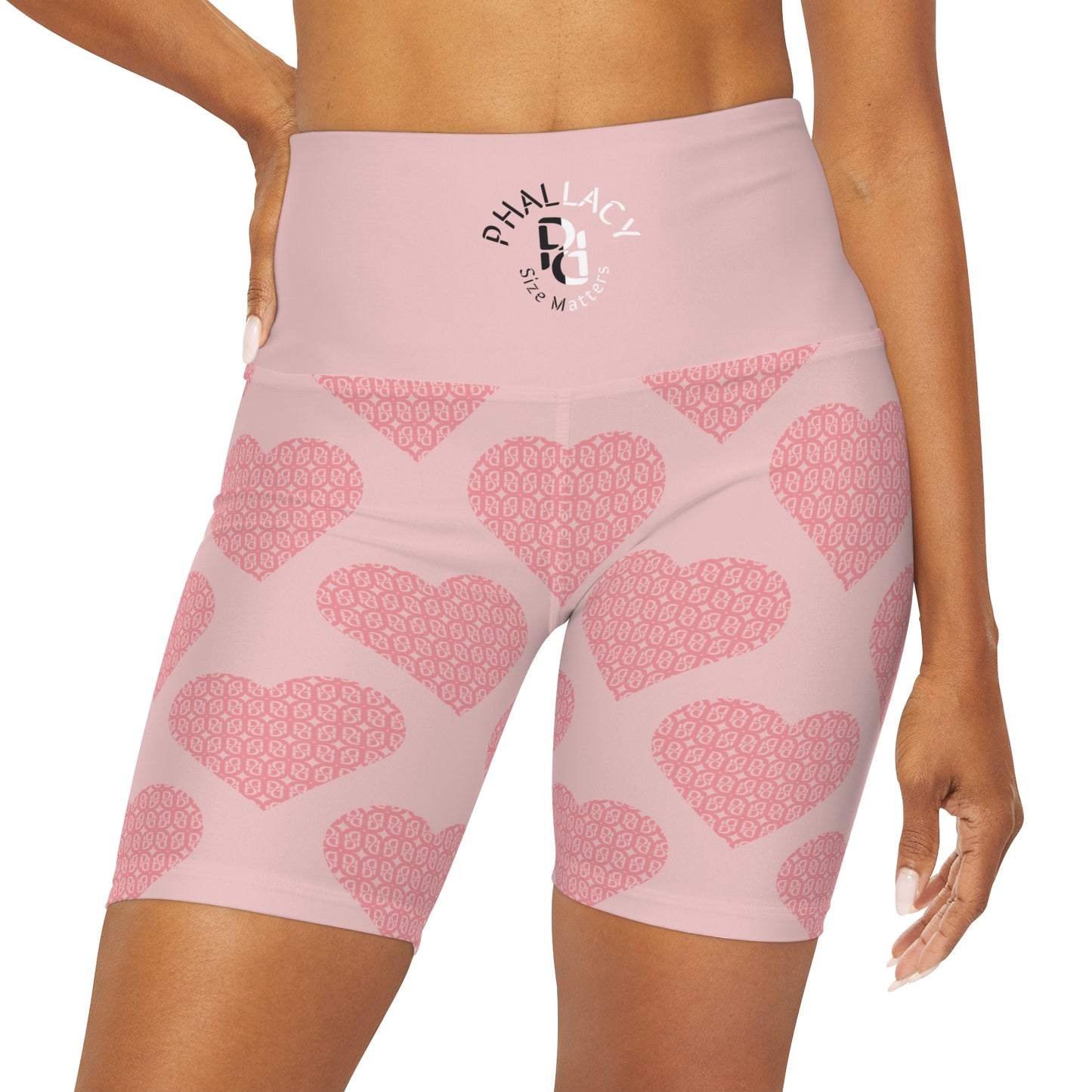 Phallacy Designer High Waisted Yoga Shorts