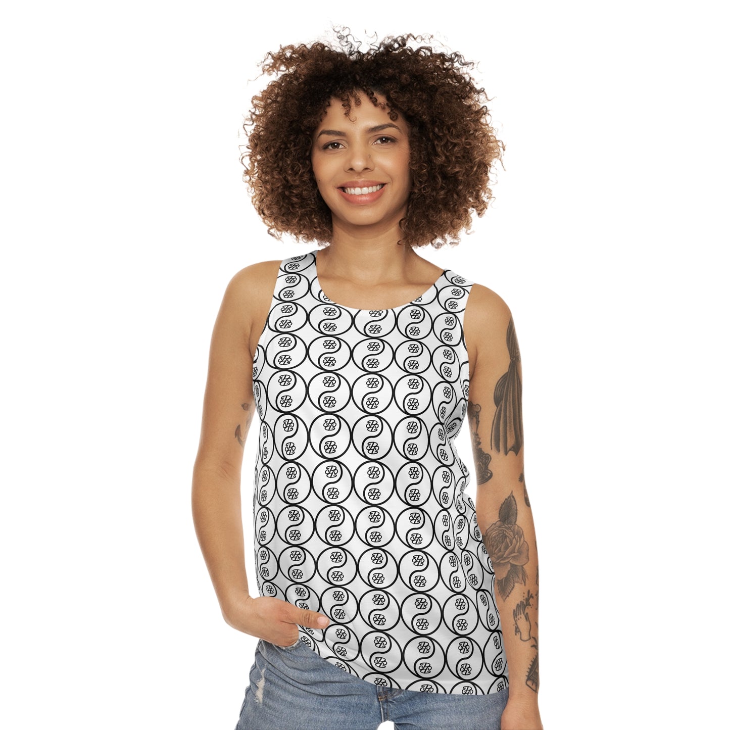 Phallacy Yin-Yang Designer Unisex Tank Top