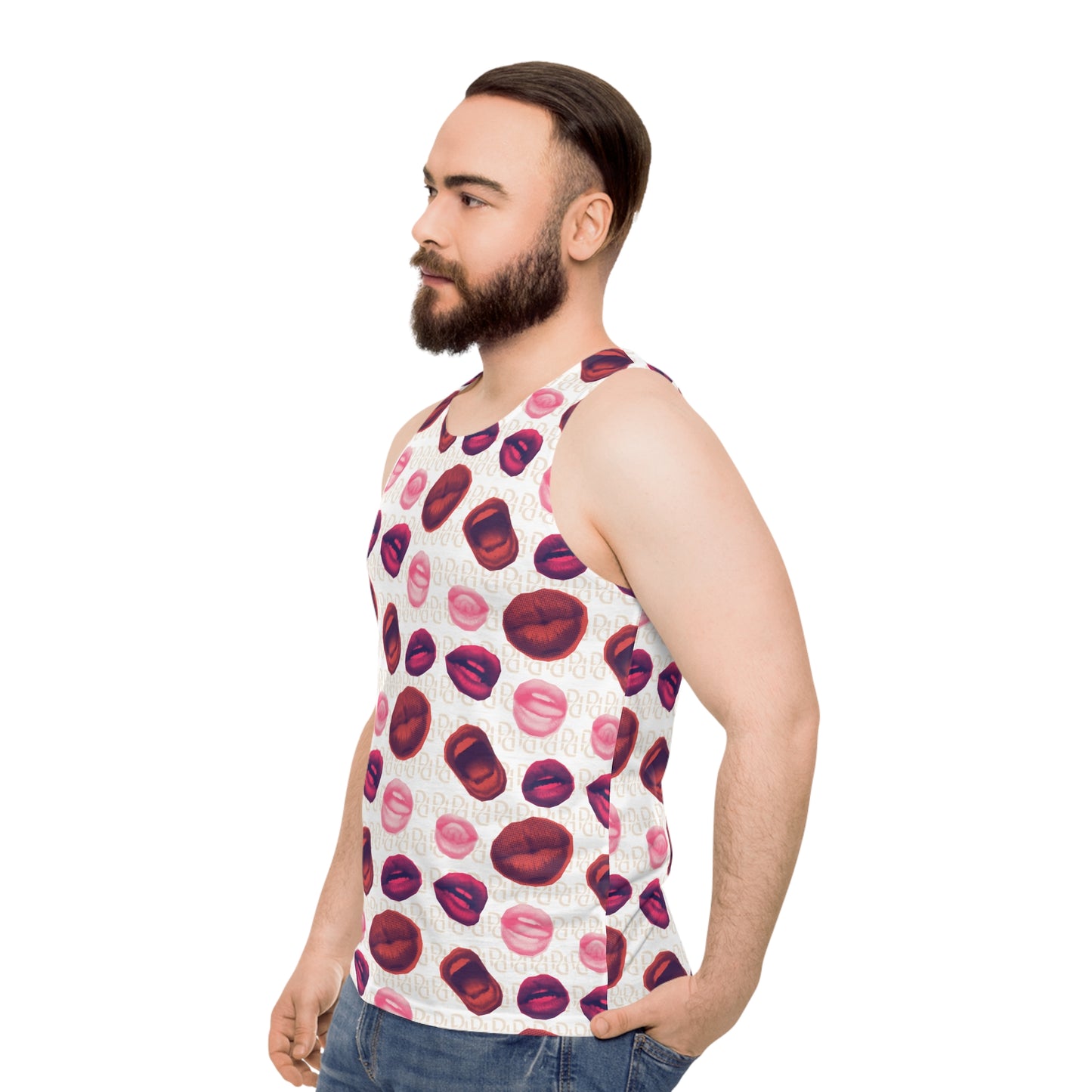 Phallacy Lips Designer Unisex Tank Top