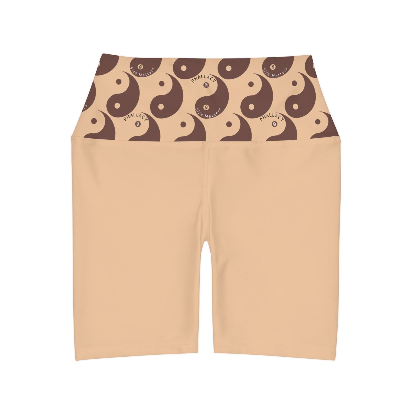 Phallacy Yin-Yang Designer High Waisted Yoga Shorts