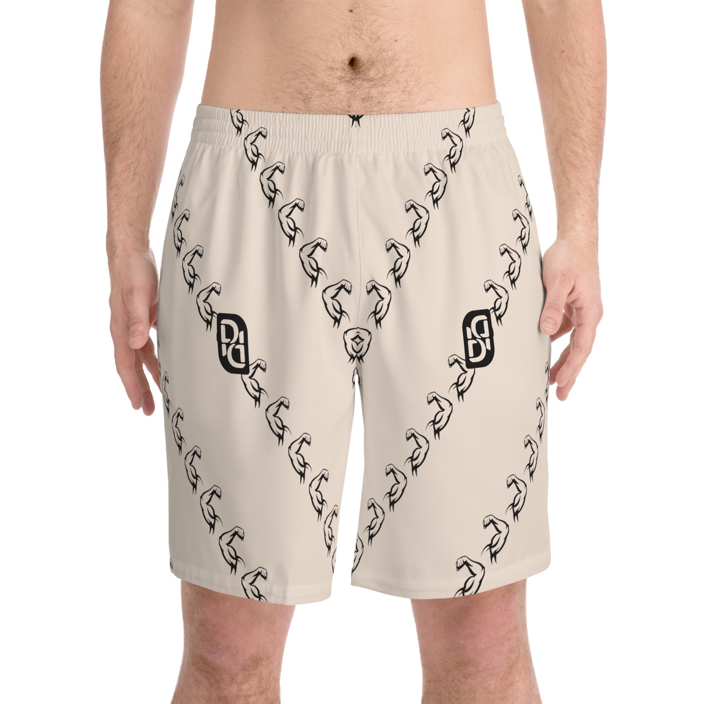 Phallacy Muscles Designer Elastic Beach Shorts