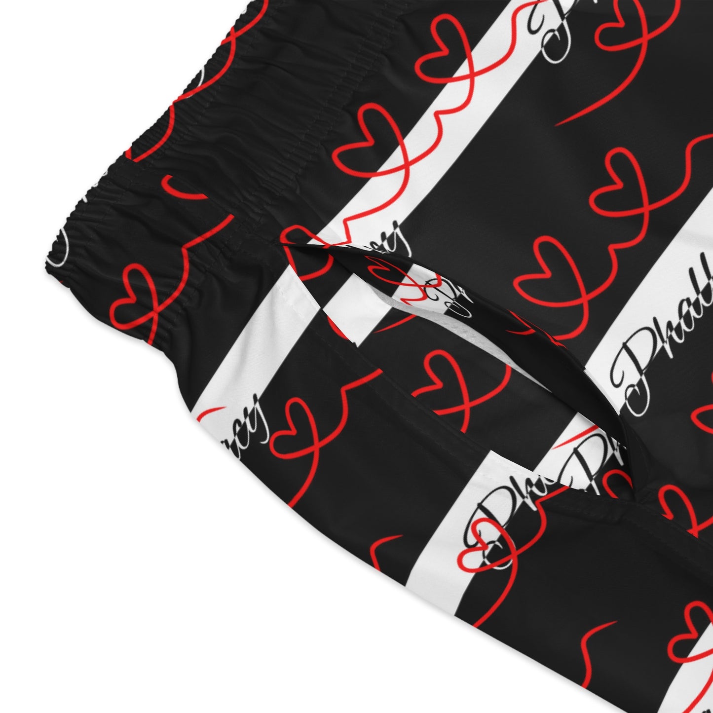 Phallacy Signature Striped Designer Swim Trunks