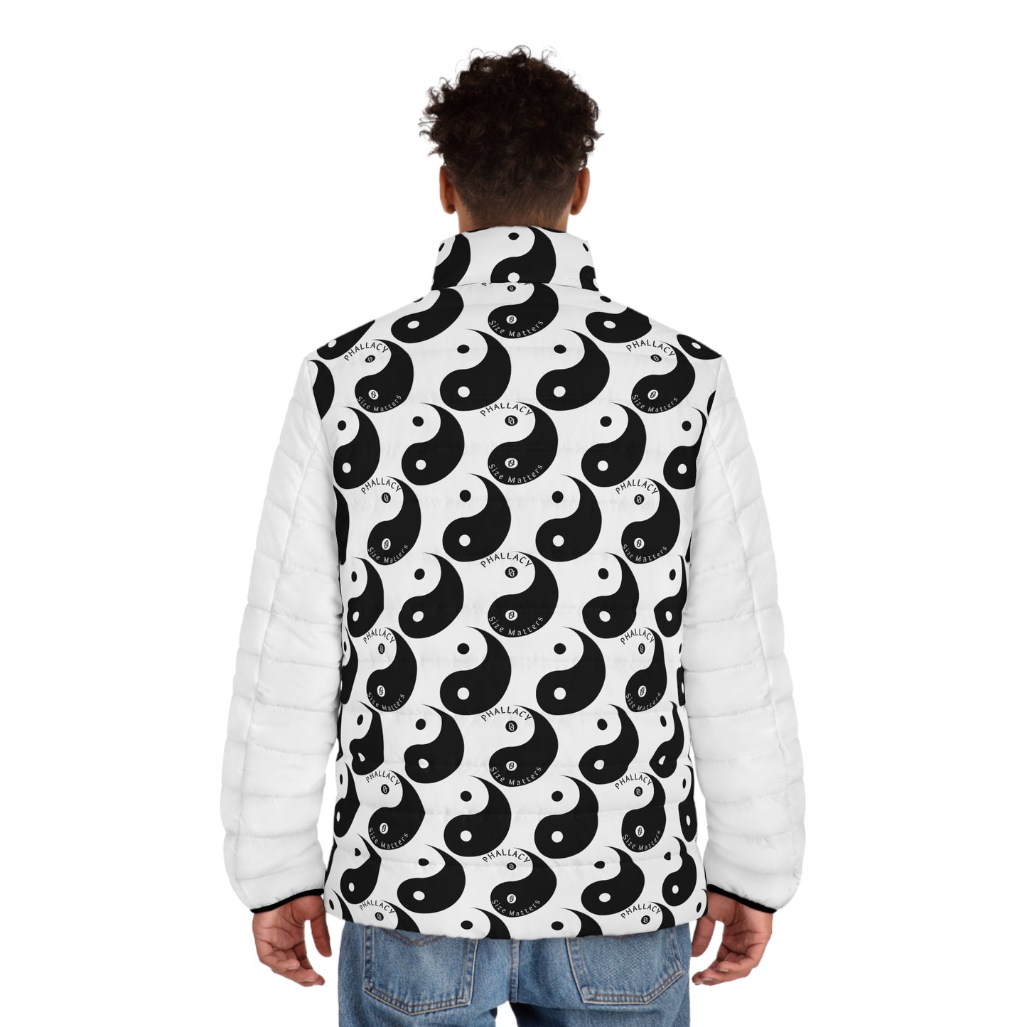 Phallacy Yin-Yang Designer Men's Puffer Jacket