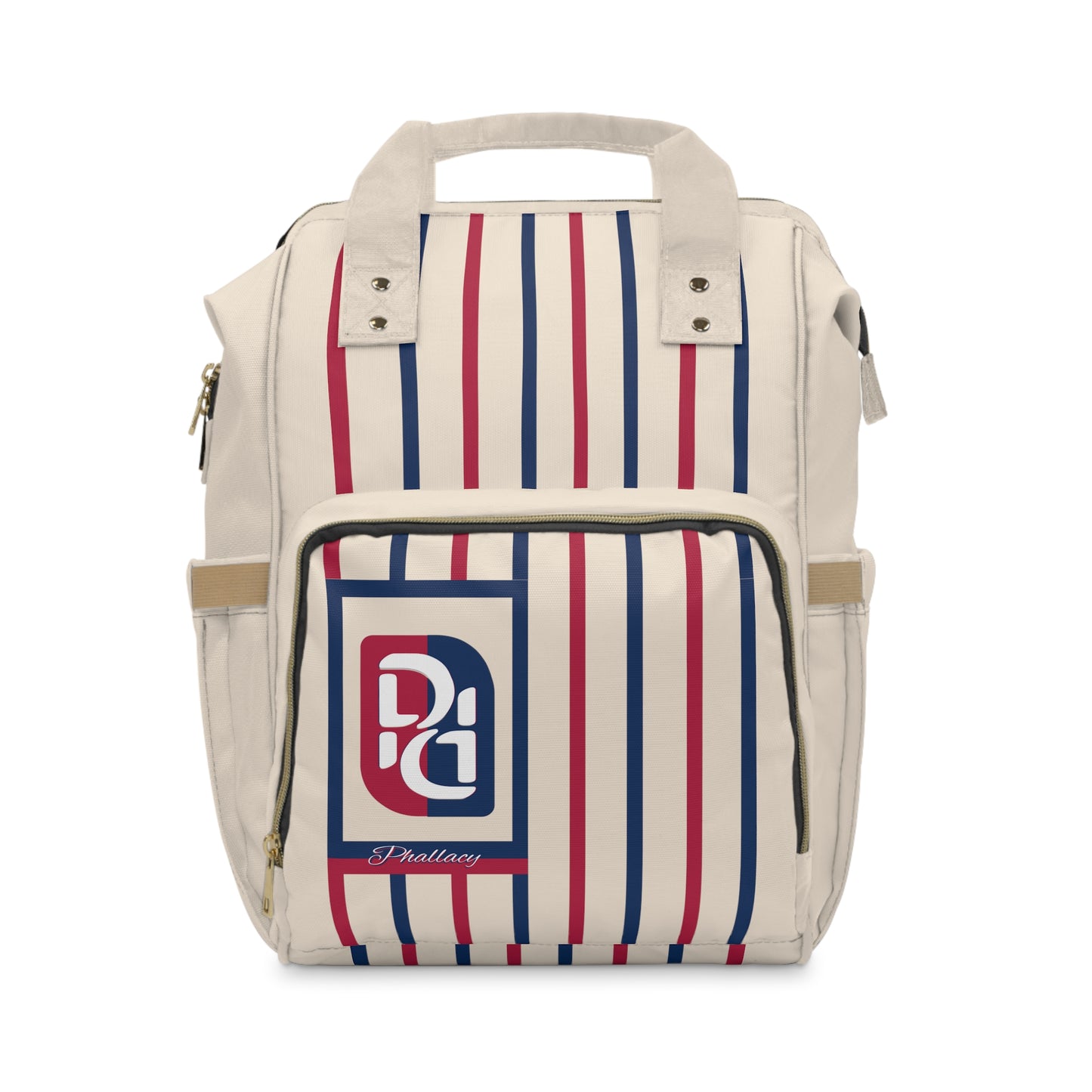 Phallacy Striped Designer Multifunctional Backpack