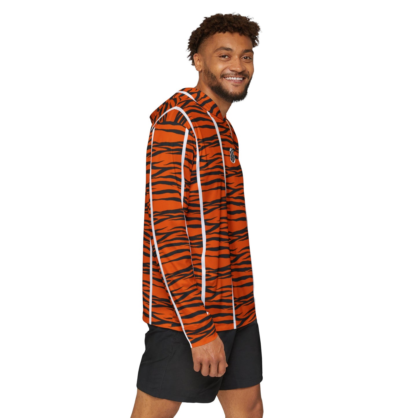 Phallacy Striped Designer Sports Warmup Hoodie