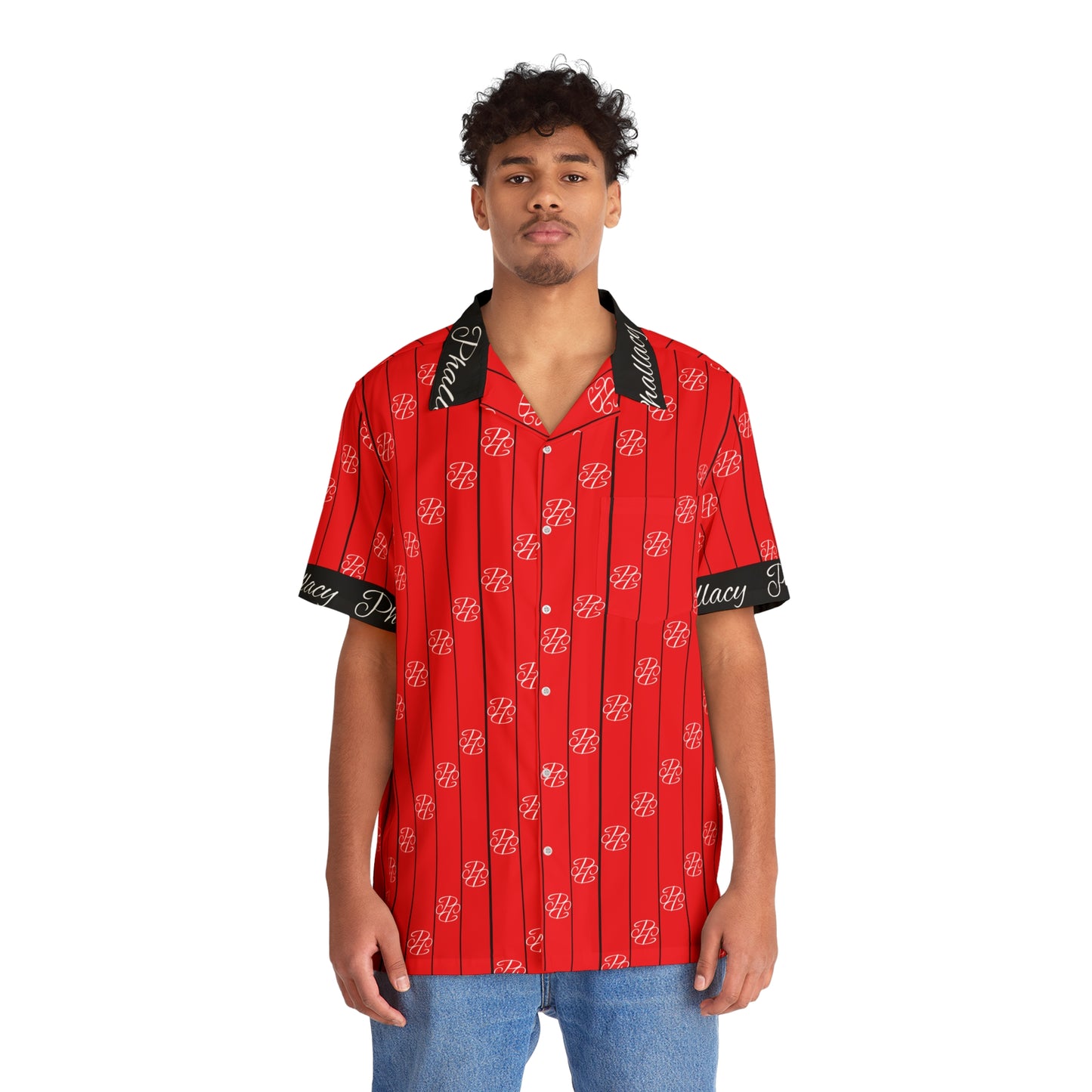 Phallacy Striped Designer Button Up Shirt