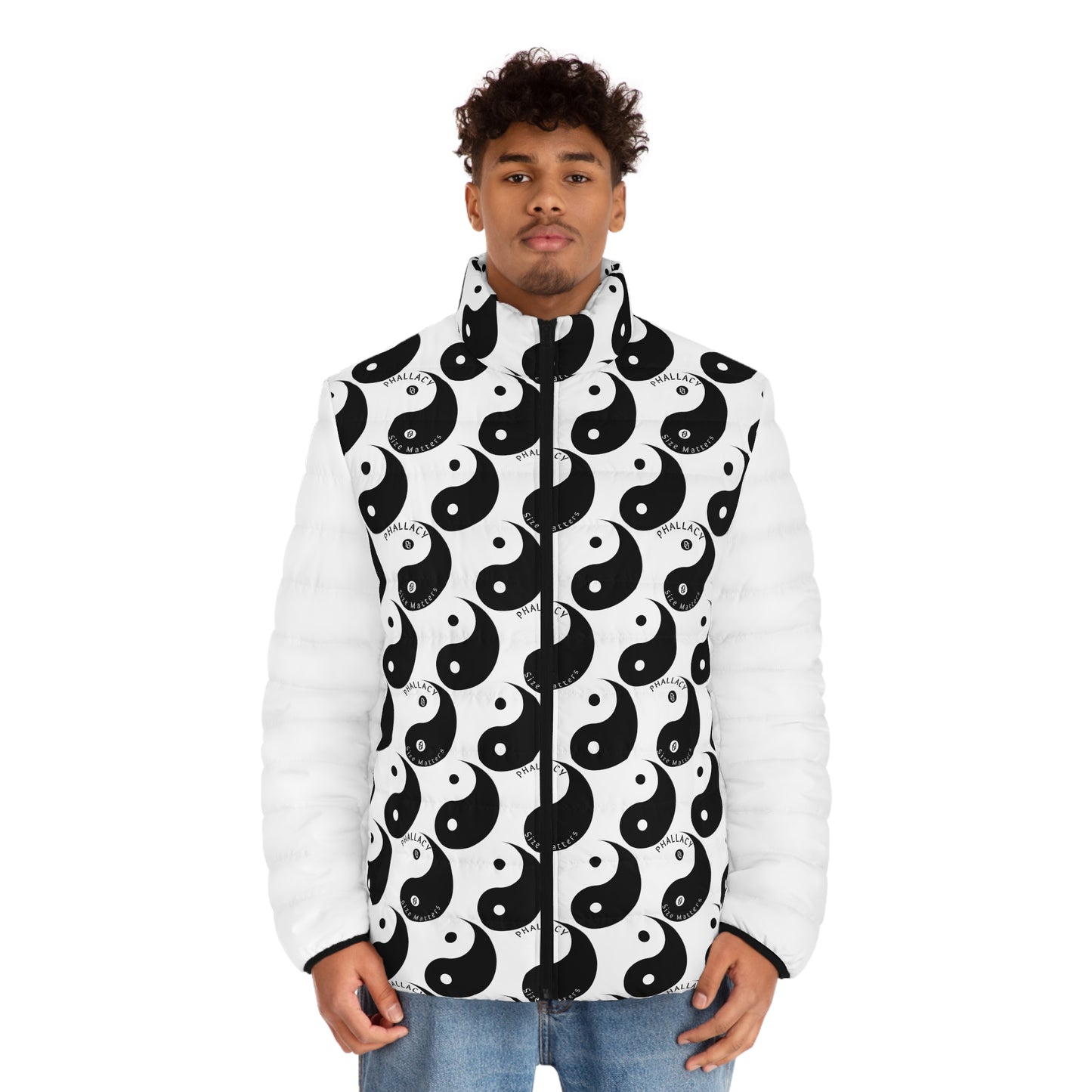 Phallacy Yin-Yang Designer Men's Puffer Jacket