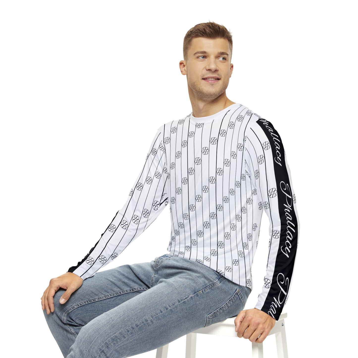 Phallacy Striped Designer Men's Long Sleeve Shirt