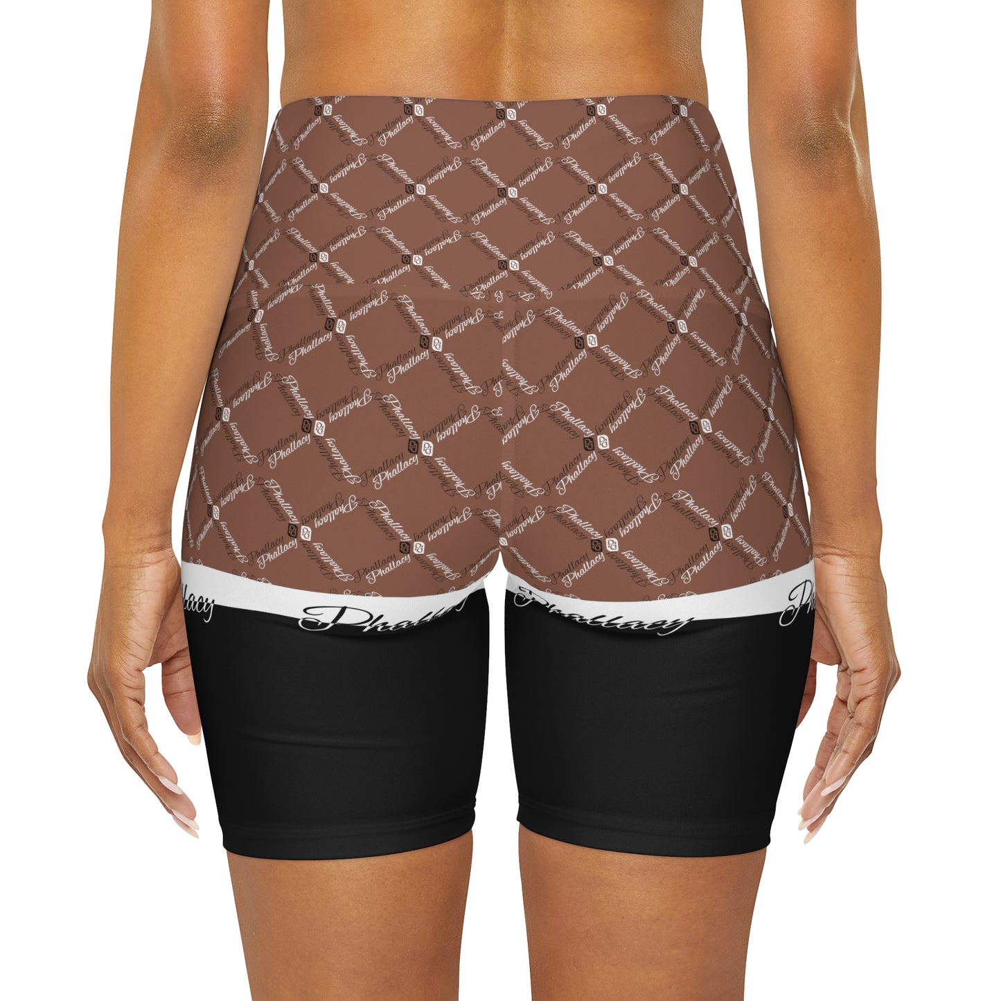 Phallacy XOS Designer Color Block High Waisted Yoga Shorts