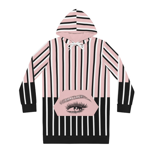 Phallacy Striped Designer Hoodie Dress