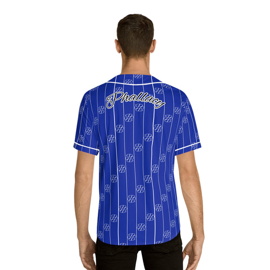 Phallacy Striped Designer Men's Baseball Jersey