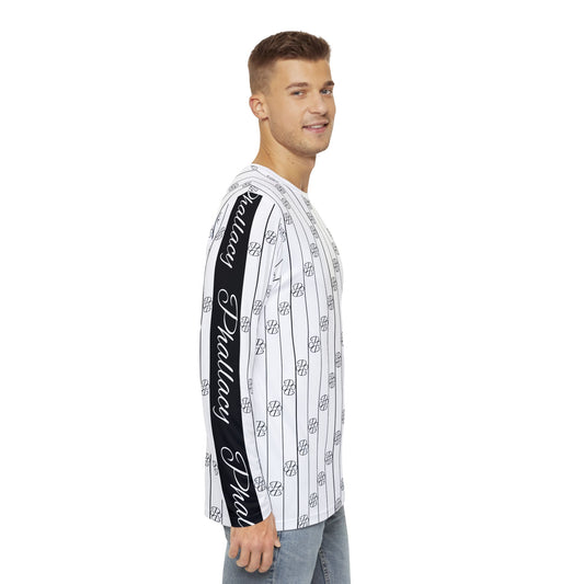 Phallacy Striped Designer Men's Long Sleeve Shirt