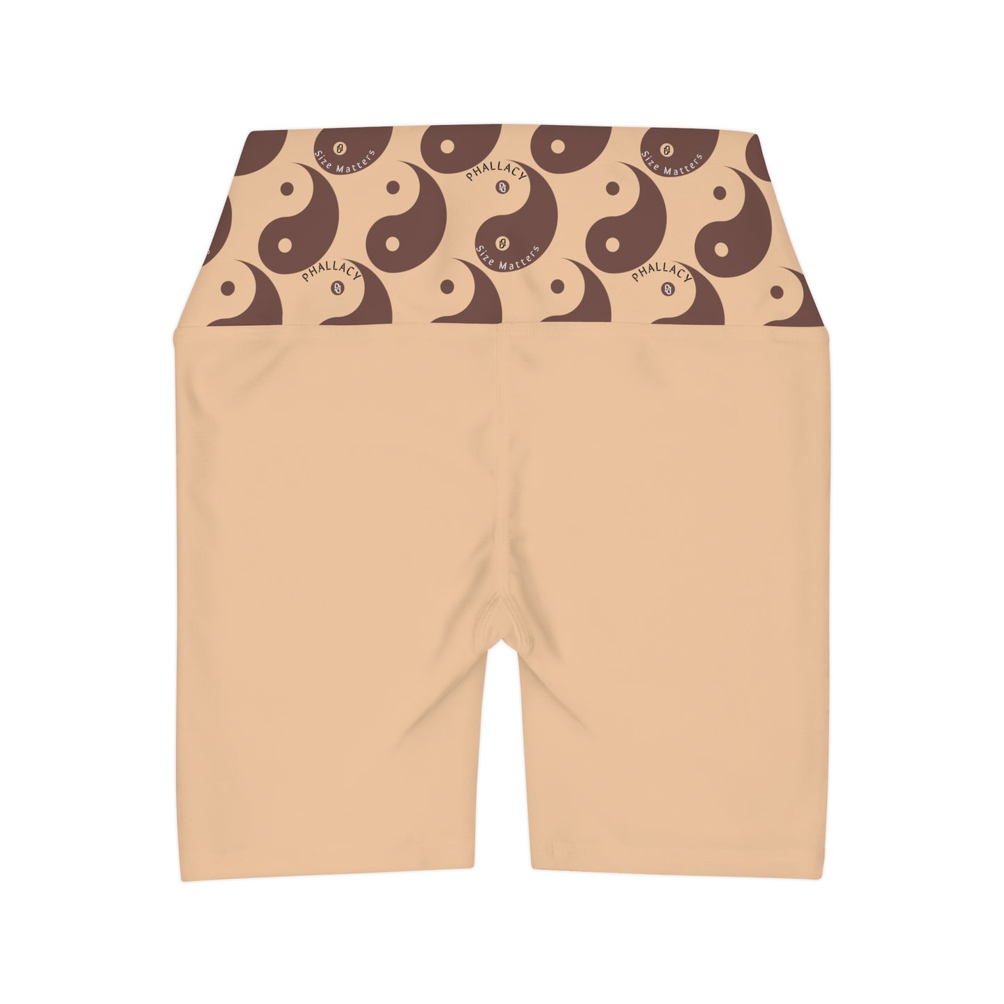 Phallacy Yin-Yang Designer High Waisted Yoga Shorts