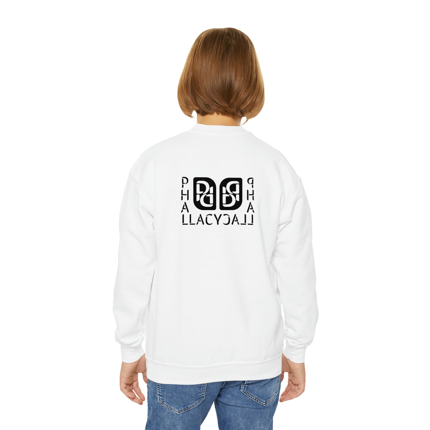 Phallacy Balance Designer Youth Crewneck Sweatshirt