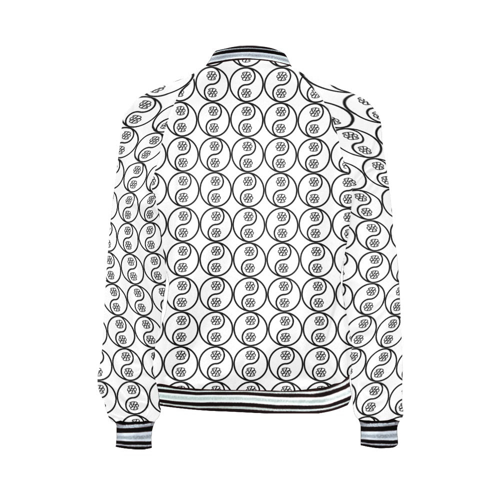 Phallacy Yin-Yang Designer Women's Varsity Bomber Jacket