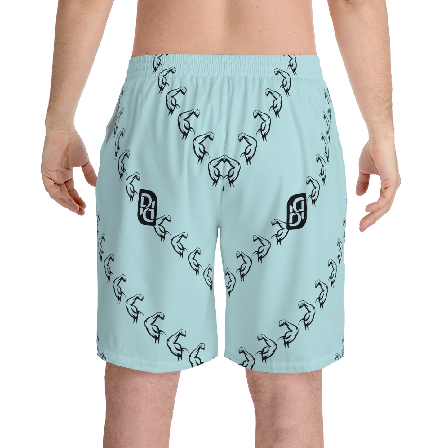 Phallacy Muscles Designer Elastic Beach Shorts