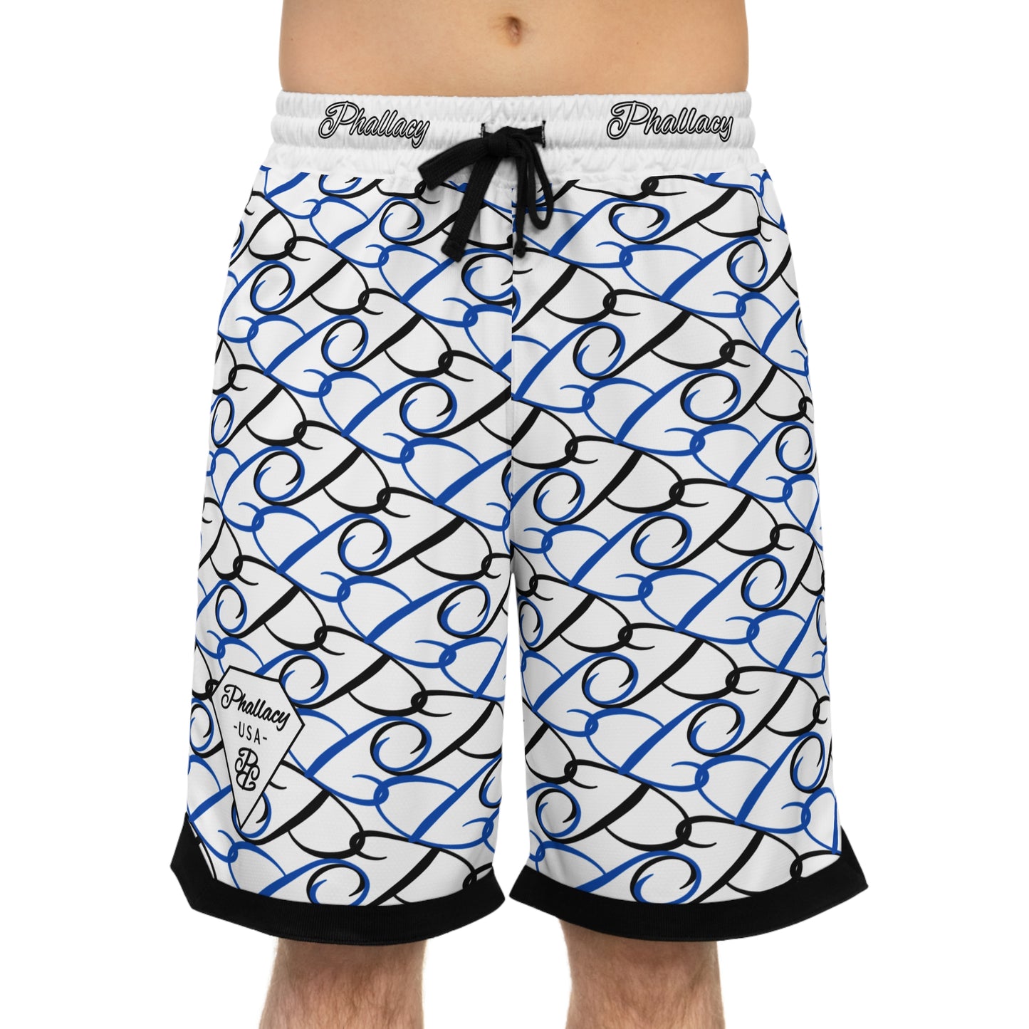 Phallacy Diamond Designer Unisex Basketball Shorts