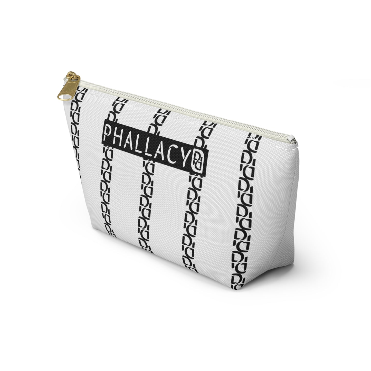 Phallacy Striped Designer Accessory Pouch w T-bottom