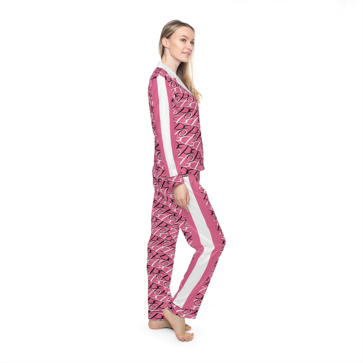 Phallacy Diamond Designer Women's Satin Pajama Set