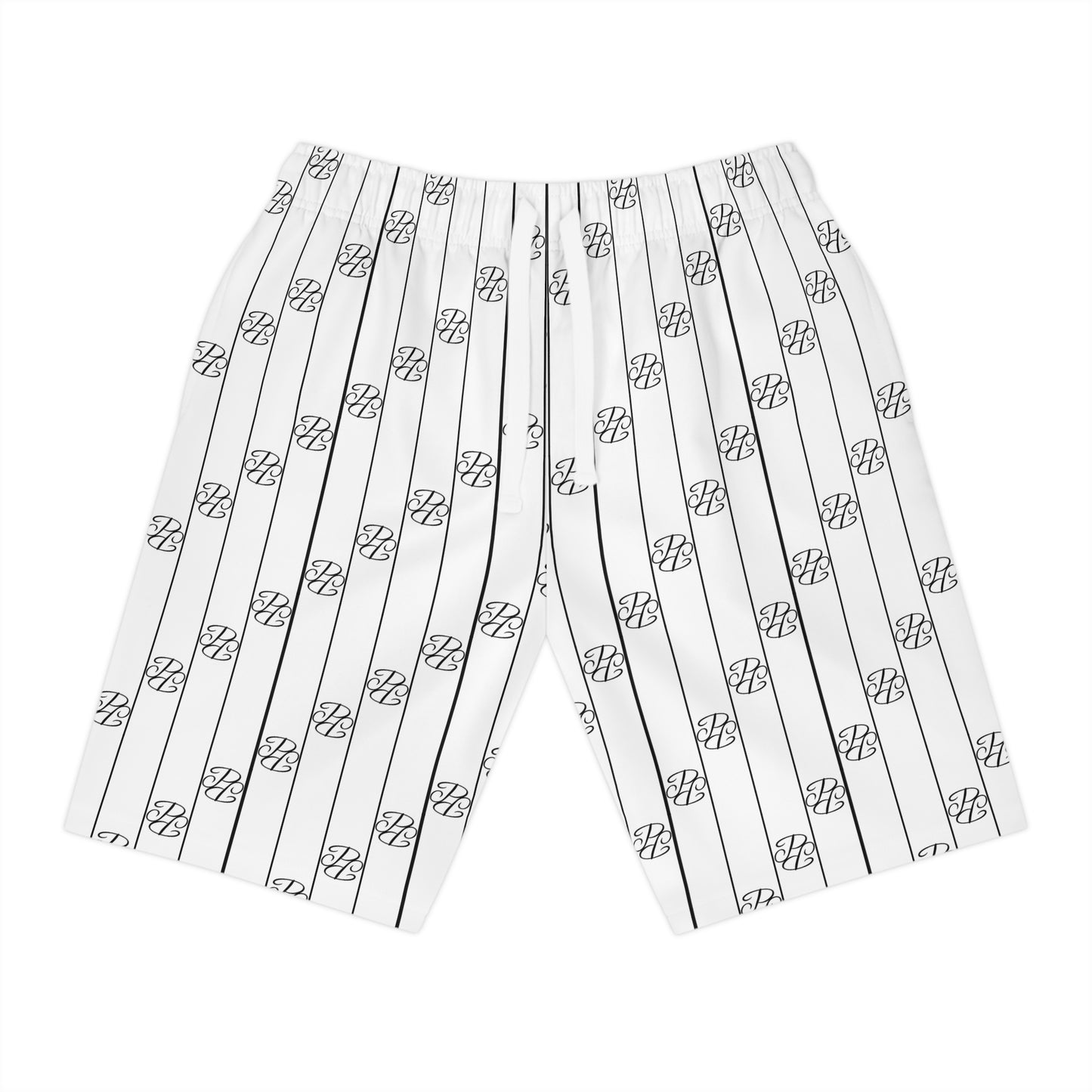 Phallacy Striped Designer Athletic Shorts