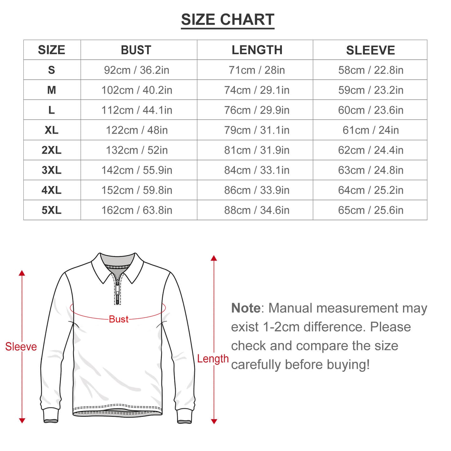 Phallacy Yin-Yang Designer Long-Sleeve Zip Polo Shirt