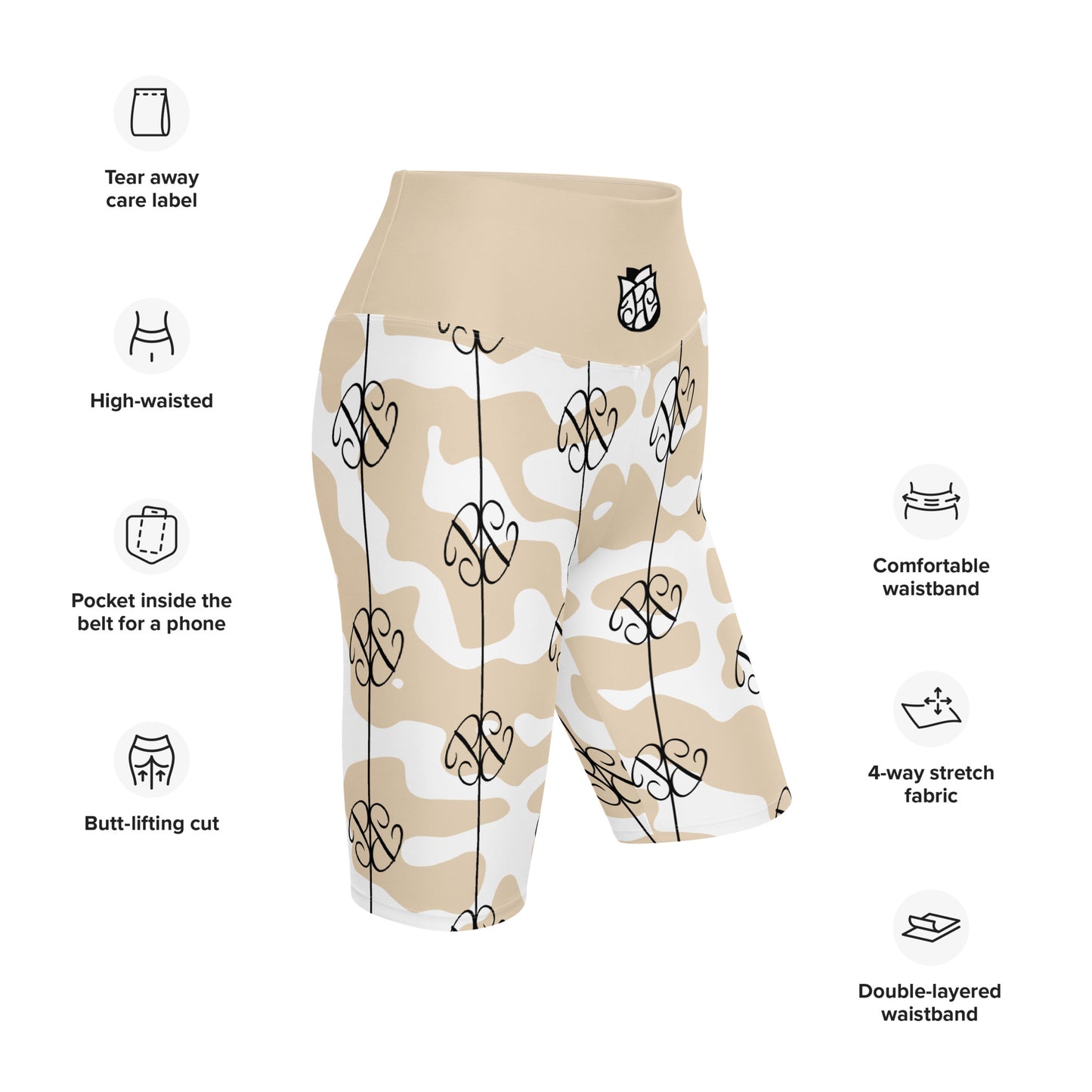 Phallacy Players Camo Designer Women's Biker Shorts