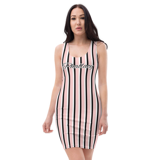 Phallacy Striped Designer Bodycon dress