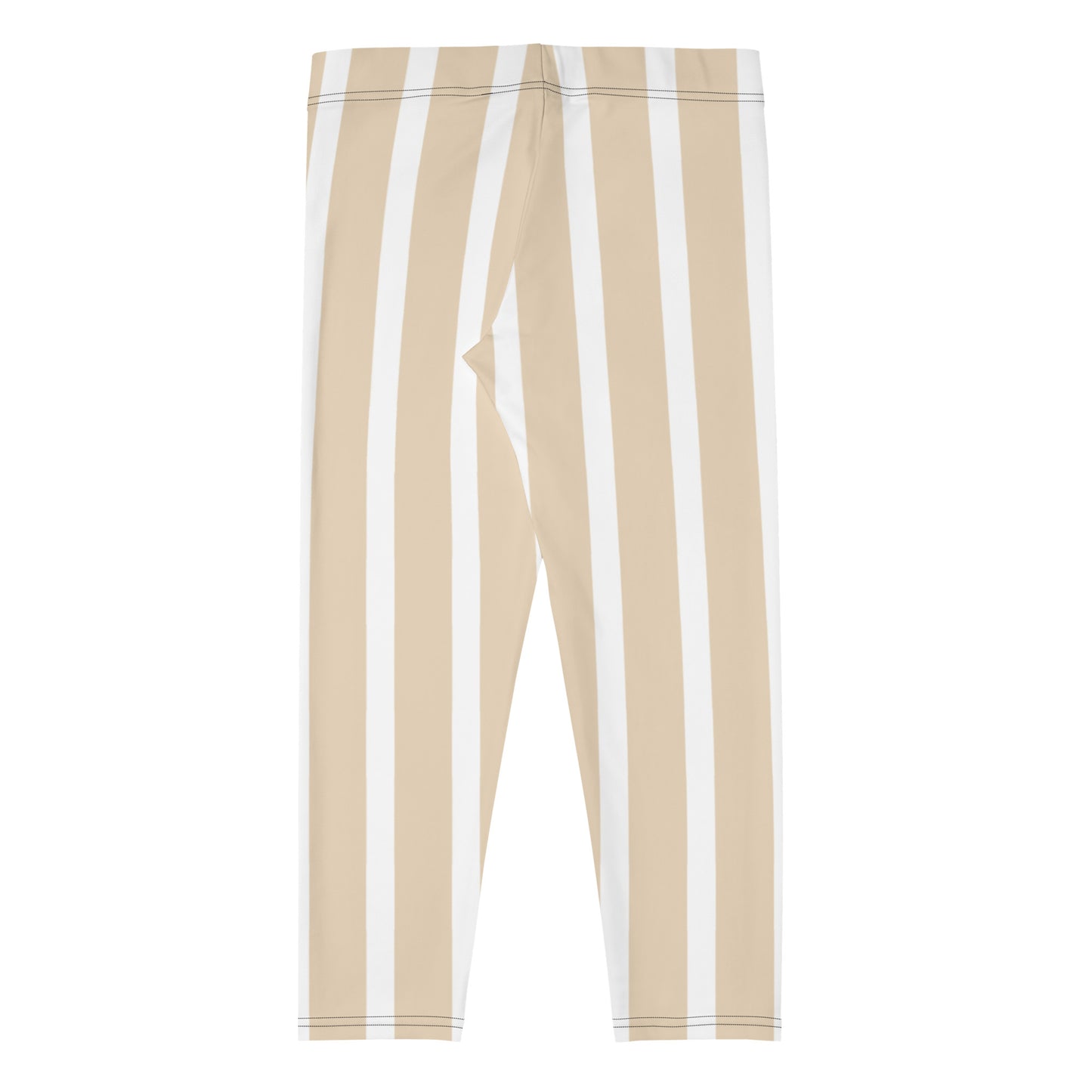 Phallacy Striped Designer Capri Leggings