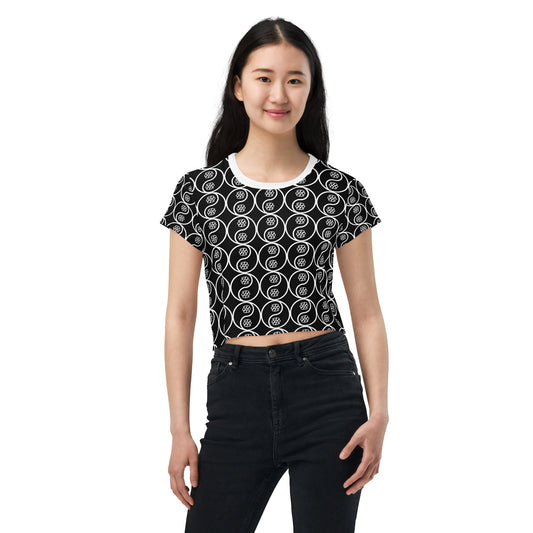 Phallacy Yin-Yang Designer Cropped Tee