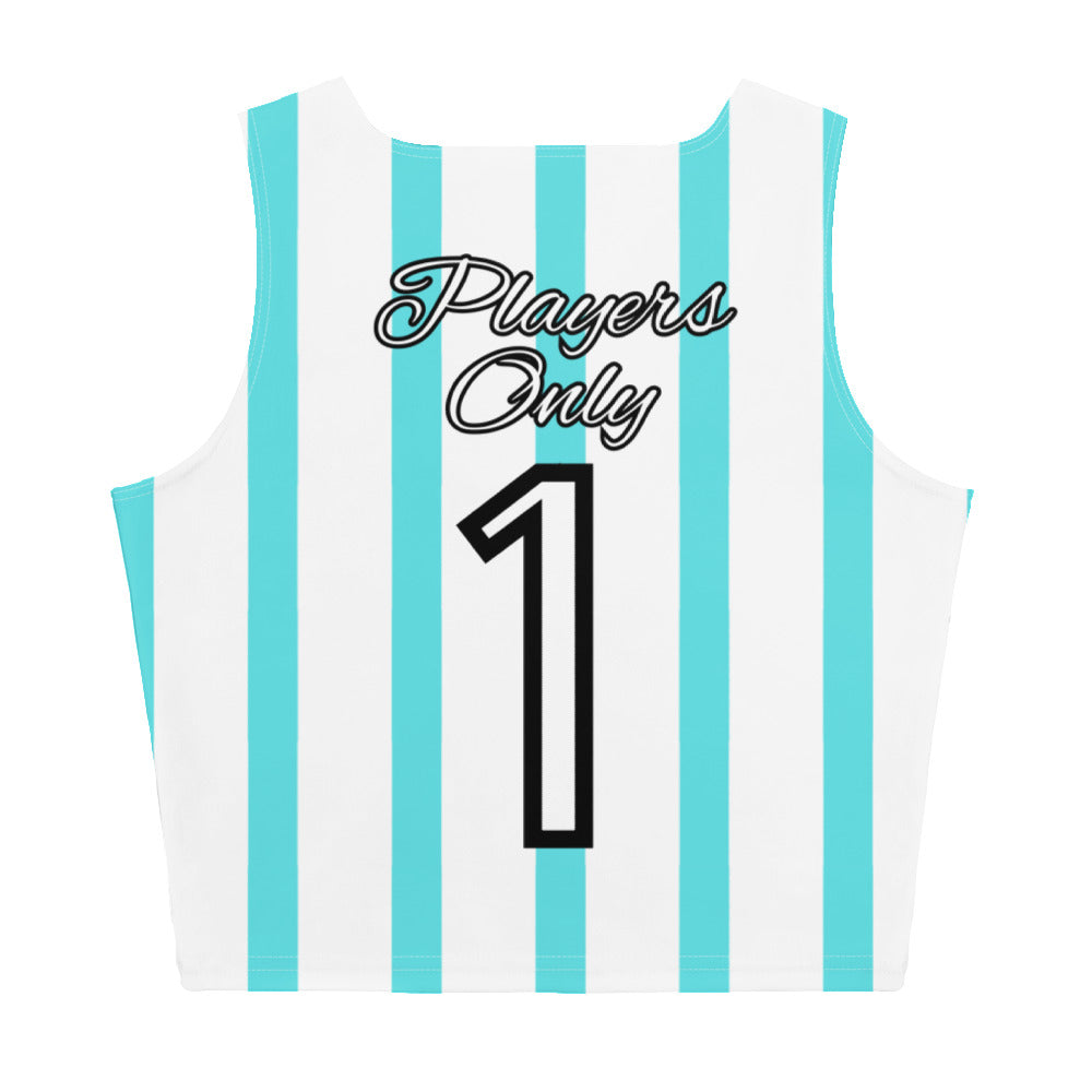 Phallacy Striped Designer Cropped Tank Top