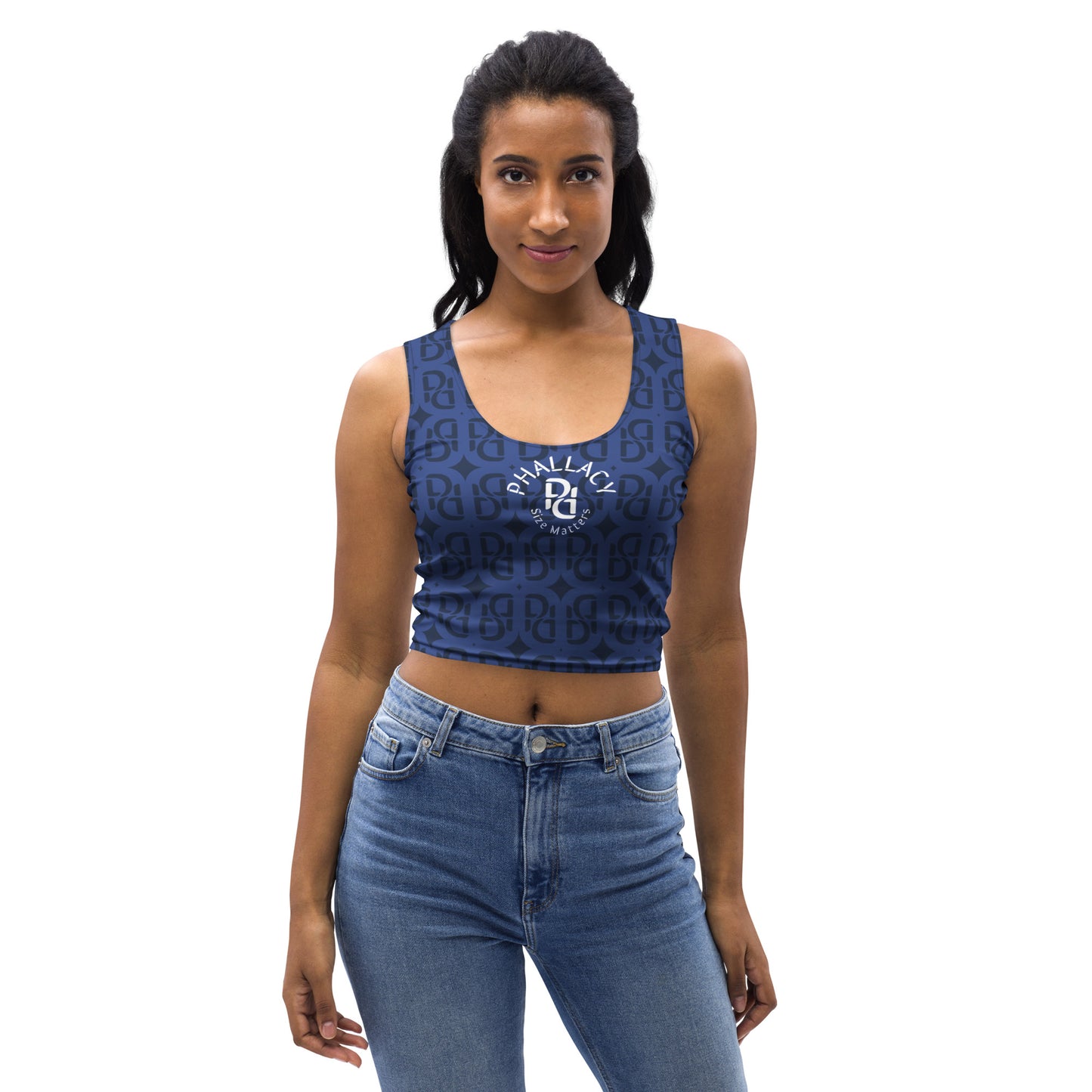 Phallacy Monogram Designer Cropped Tank Top