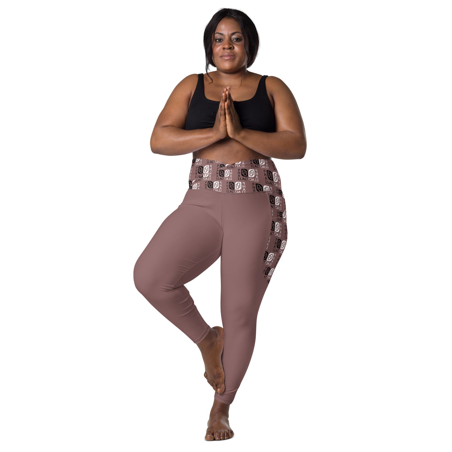 Phallacy Balance Designer Crossover Leggings w/ Pockets