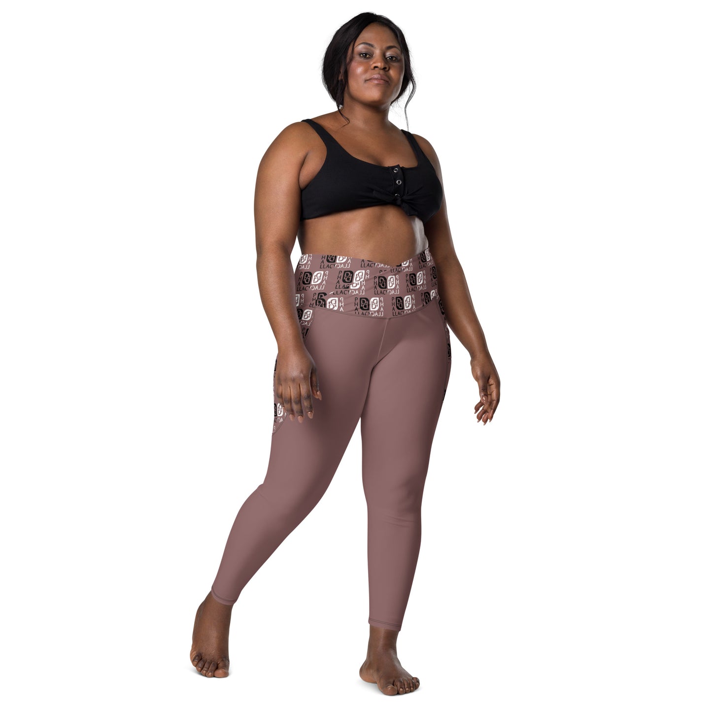 Phallacy Balance Designer Crossover Leggings w/ Pockets