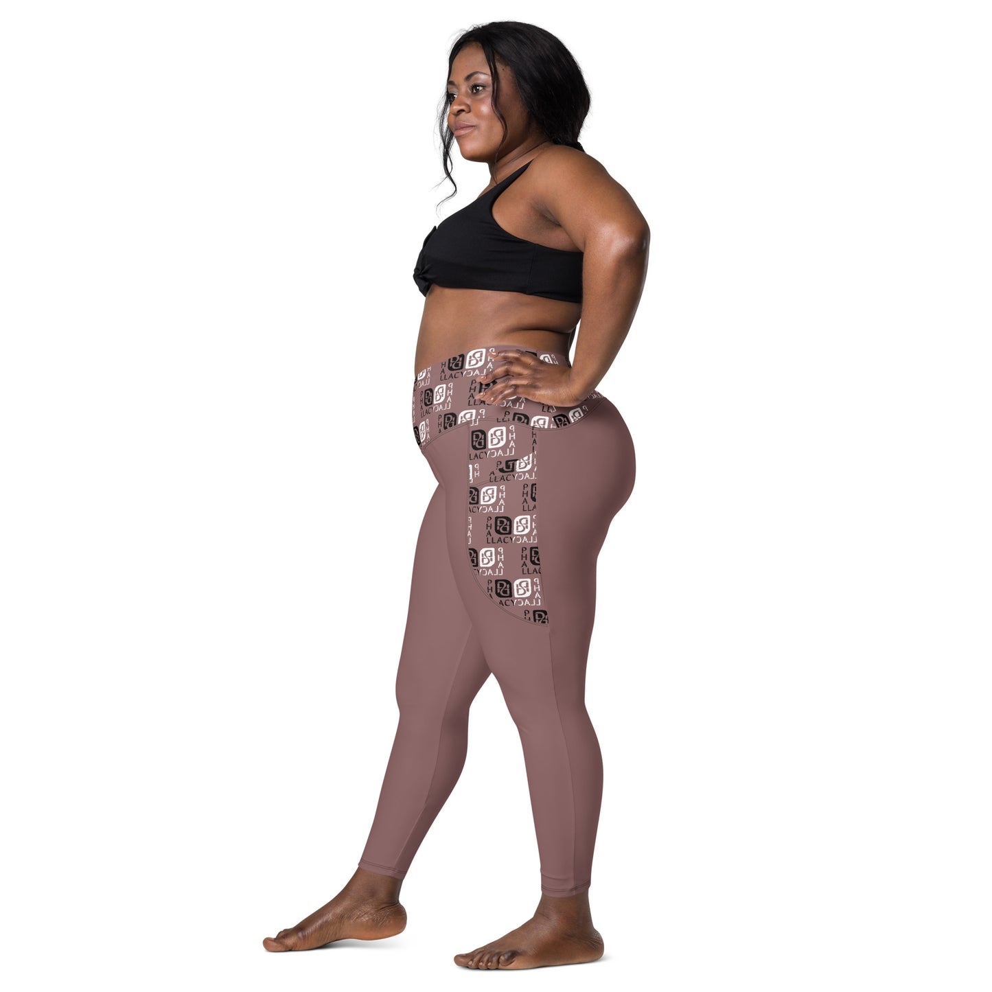 Phallacy Balance Designer Crossover Leggings w/ Pockets