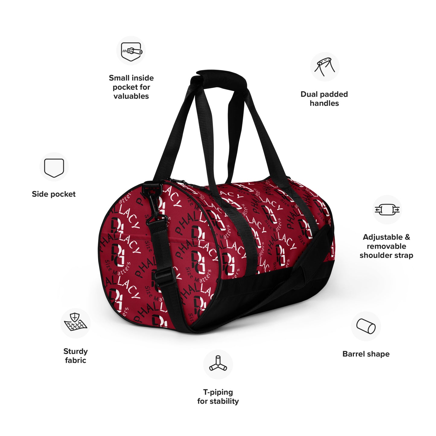 Phallacy Time Designer Water-Resistant Travel Bag