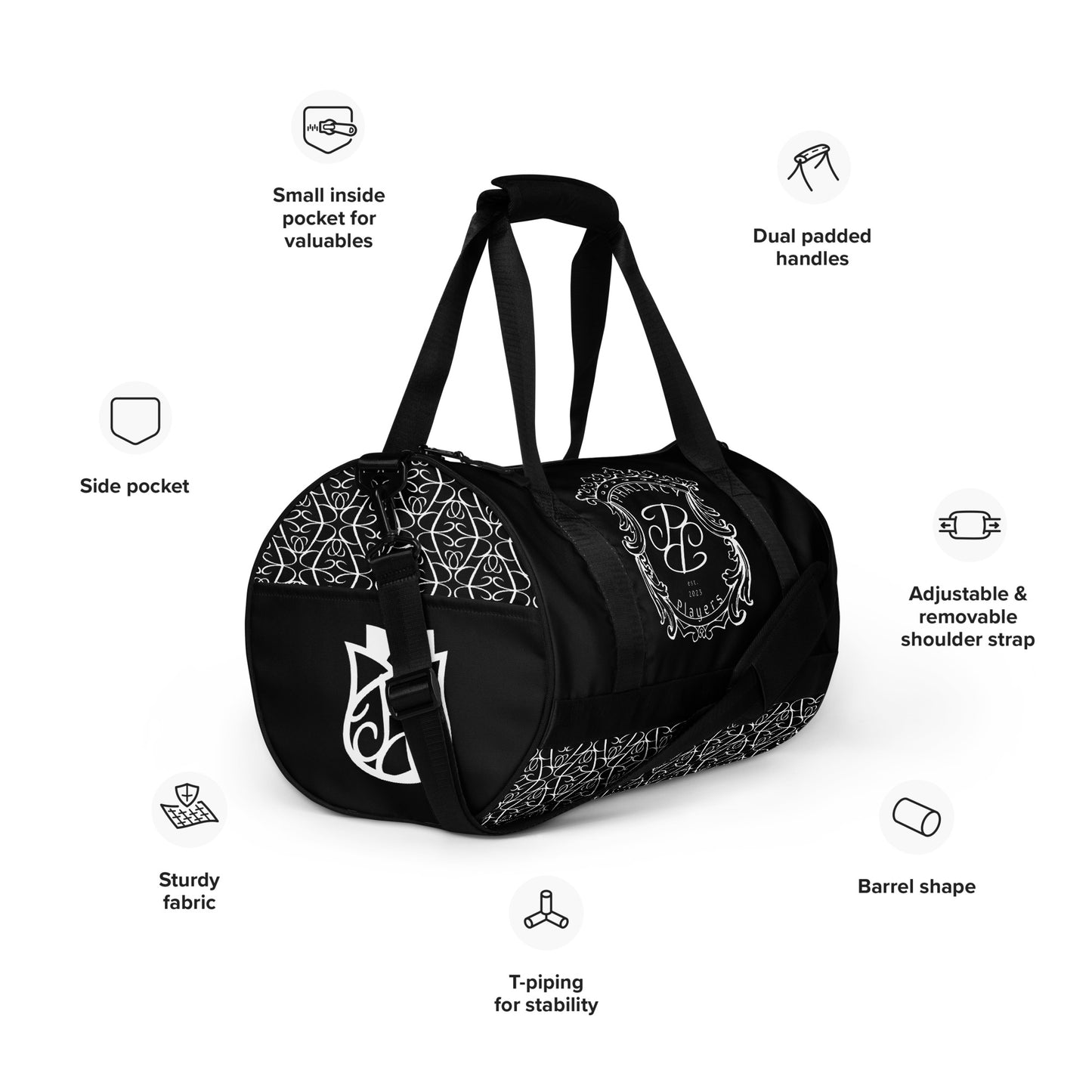 Phallacy Players Designer Water Resistant Gym Bag