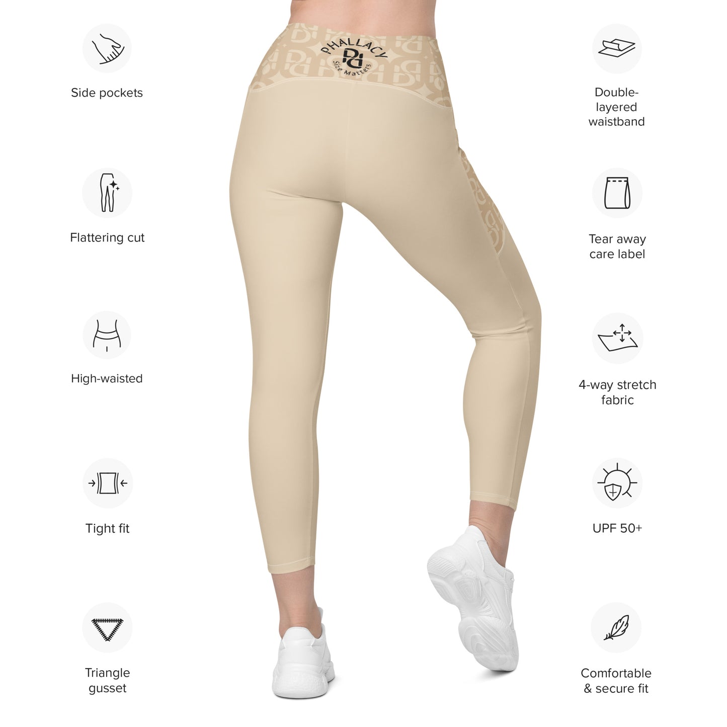 Phallacy Monogram Designer Leggings w/ Pockets