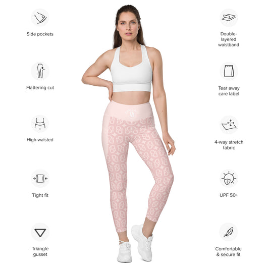 Phallacy Monogram Designer Leggings w/ Pockets