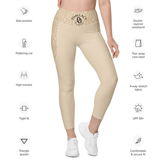 Phallacy Monogram Designer Leggings w/ Pockets