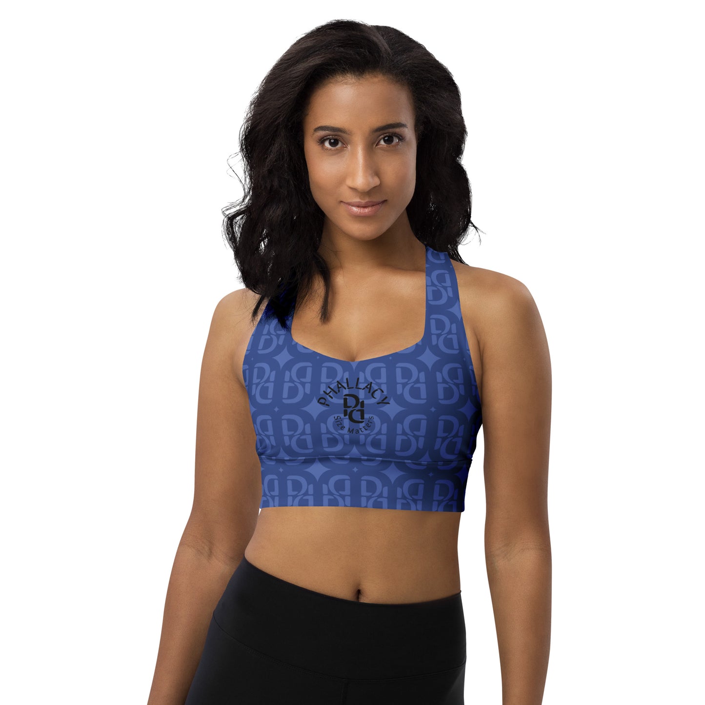 Phallacy Monogram Designer Longline Sports Bra