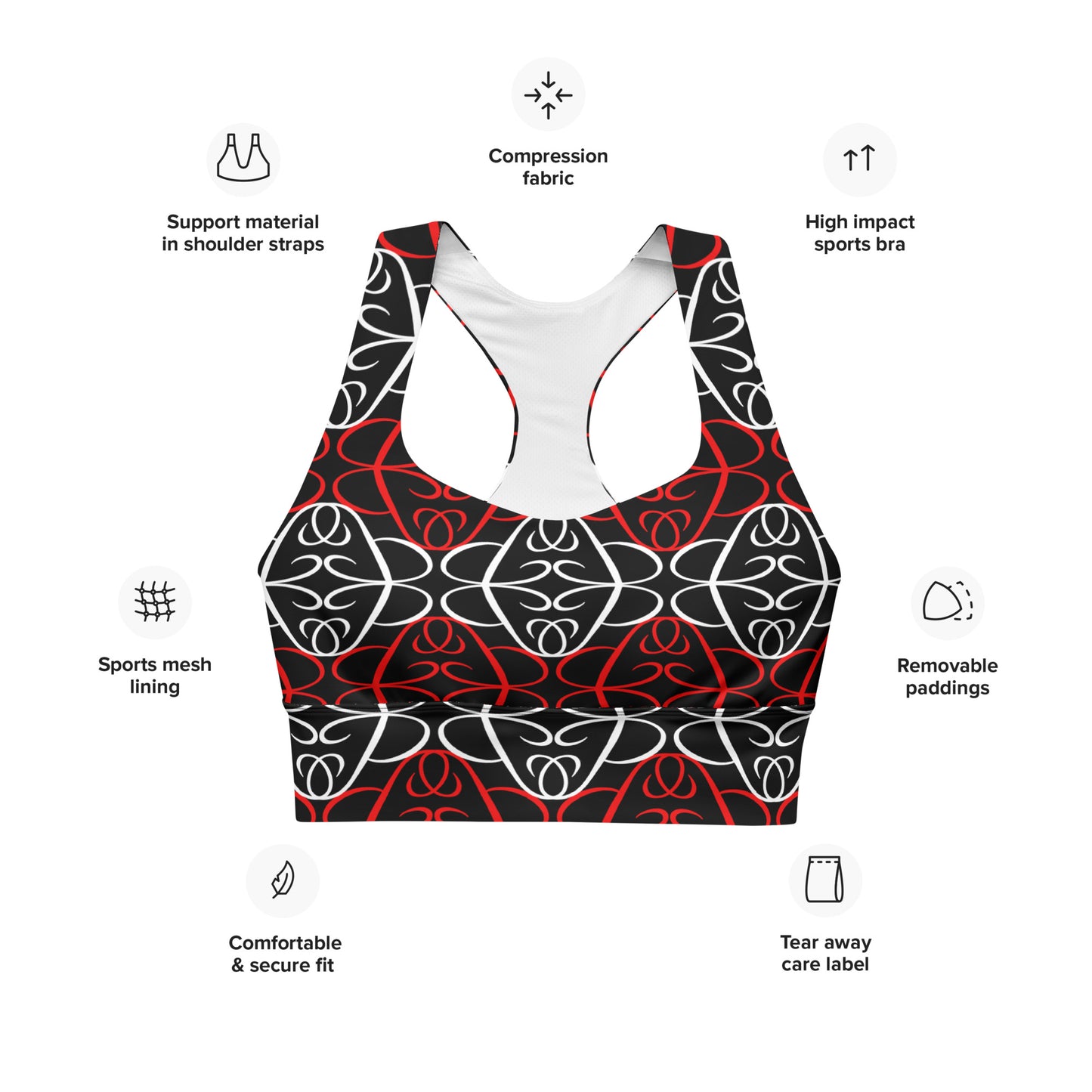 Phallacy Players Designer Longline Sports Bra