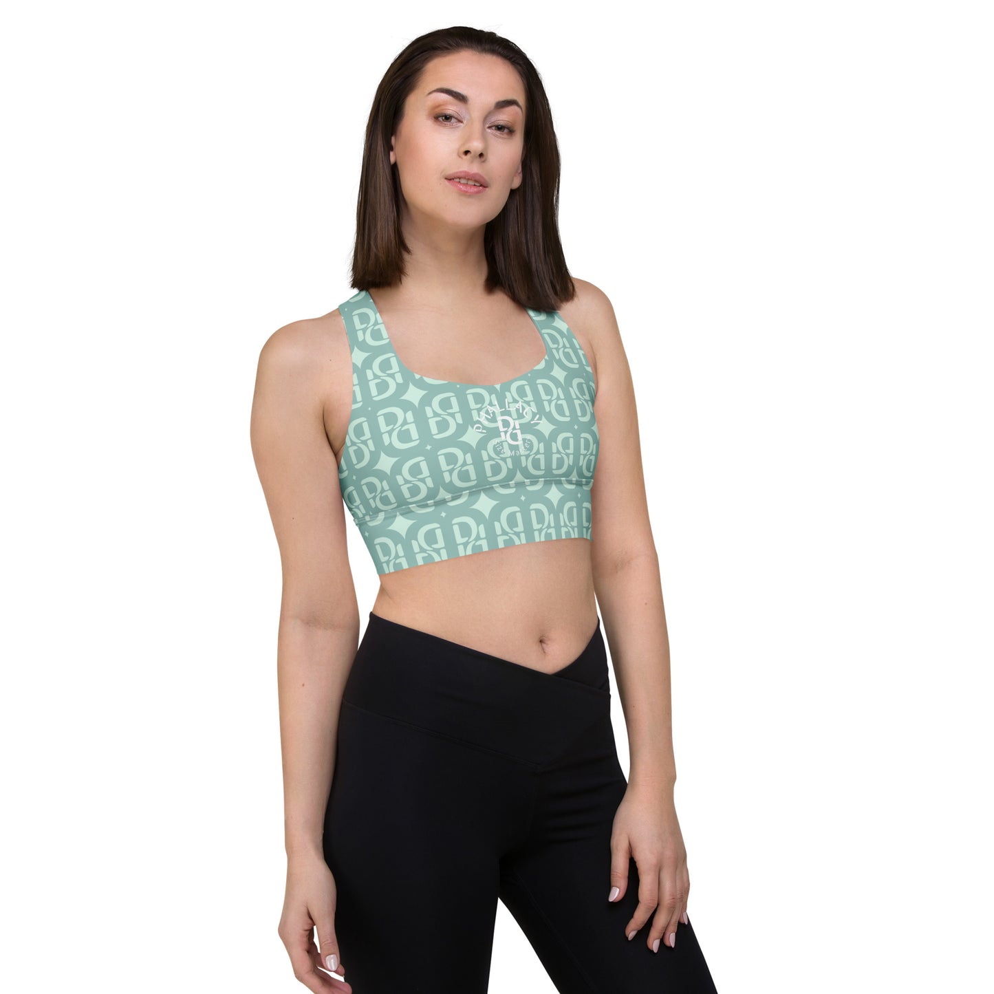 Phallacy Monogram Designer Longline Sports Bra