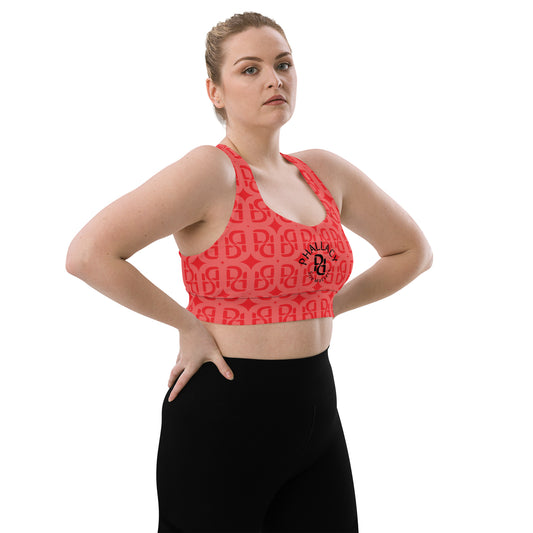 Phallacy Monogram Designer Longline Sports Bra