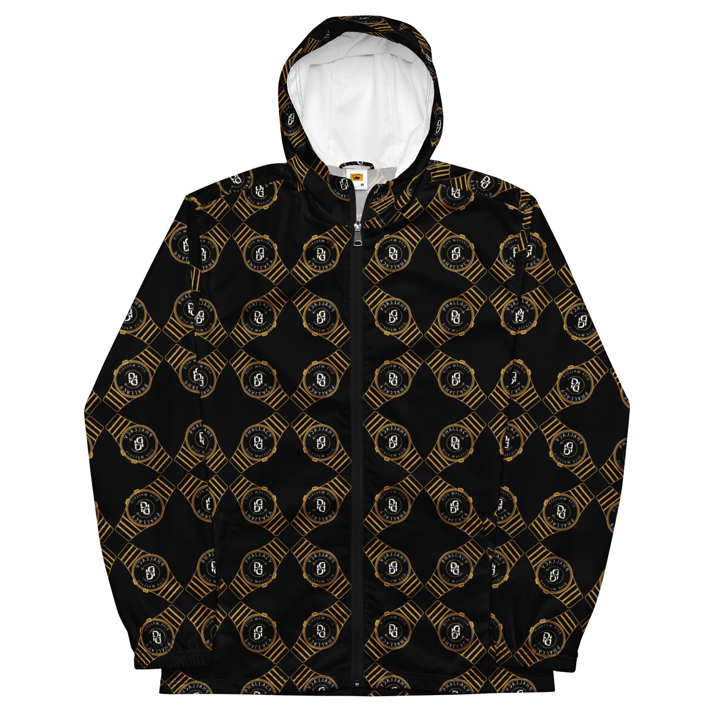 Phallacy Time Designer Men’s Windbreaker Hoodie