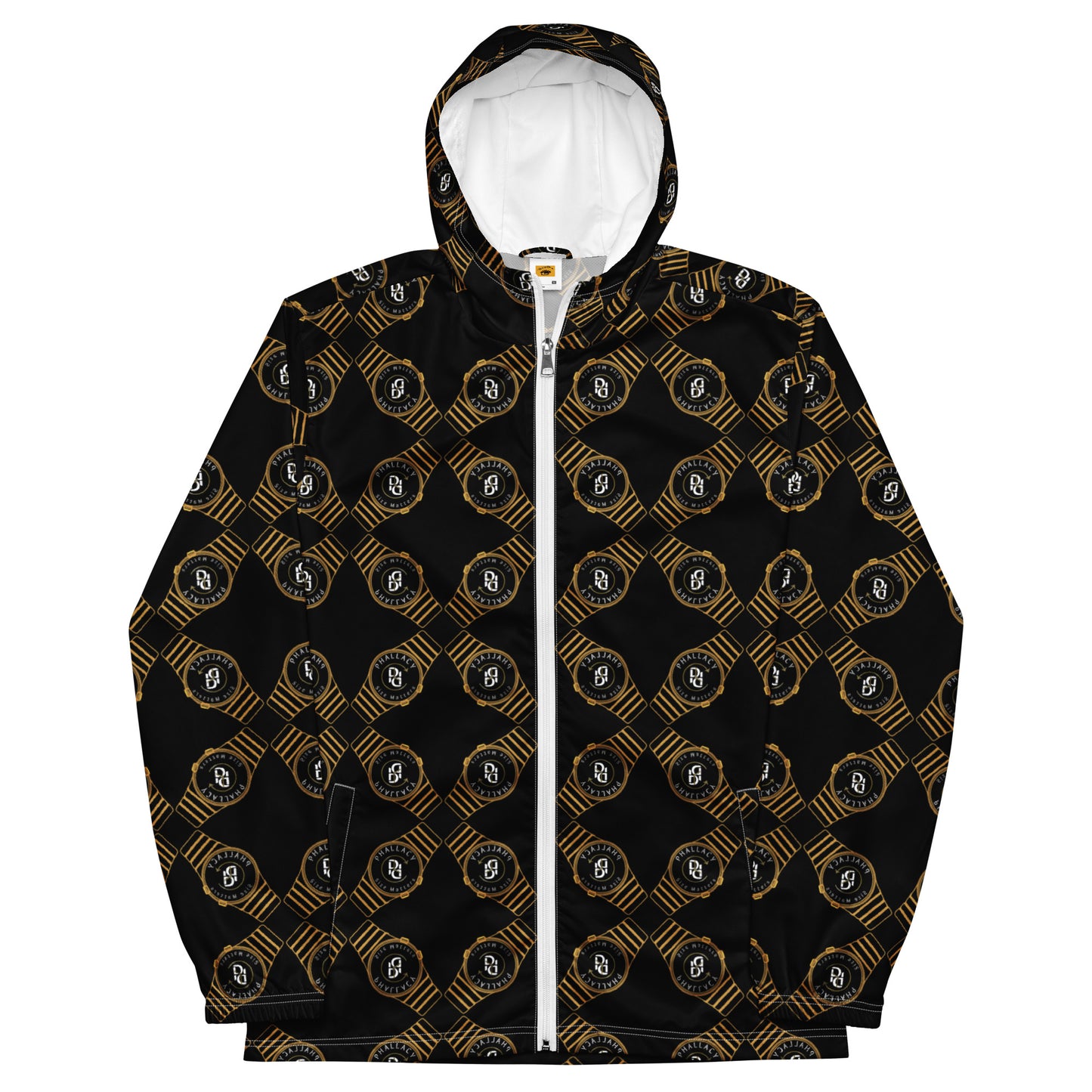 Phallacy Time Designer Men’s Windbreaker Hoodie