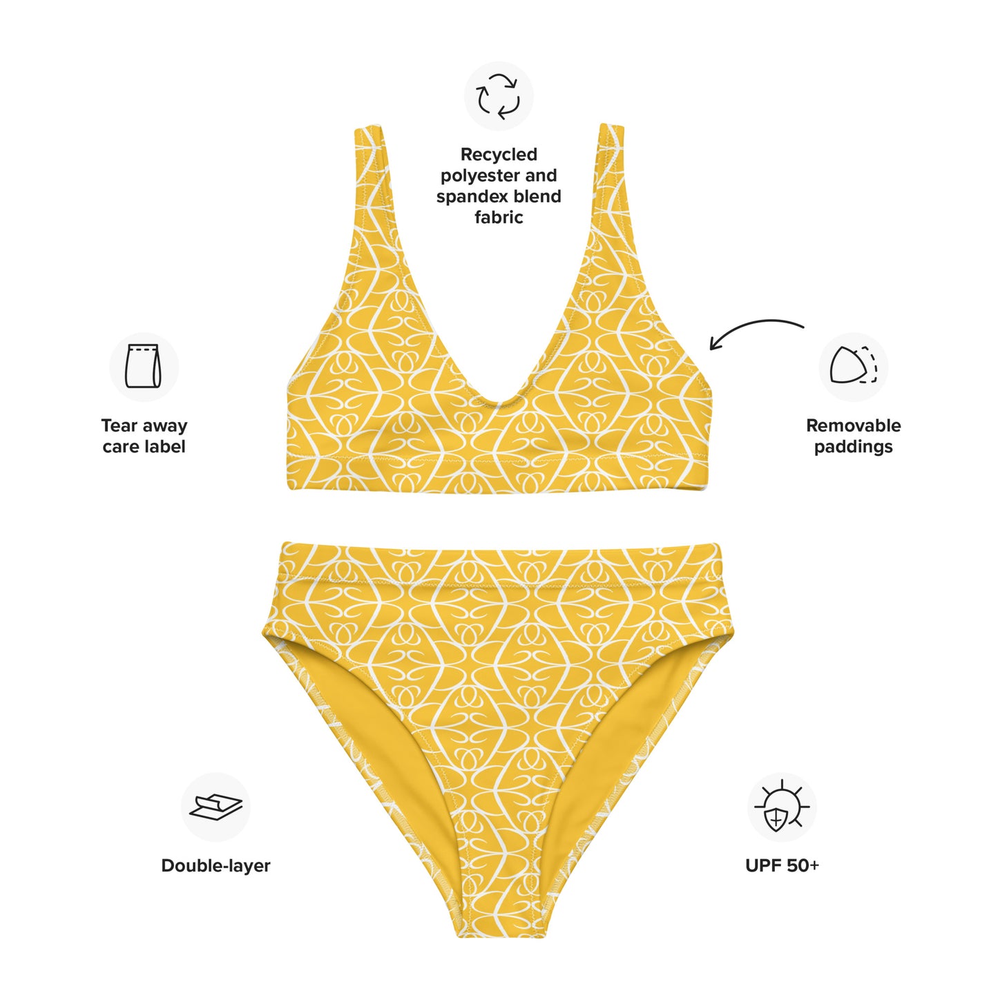 Phallacy Players Designer High-waisted Bikini Set