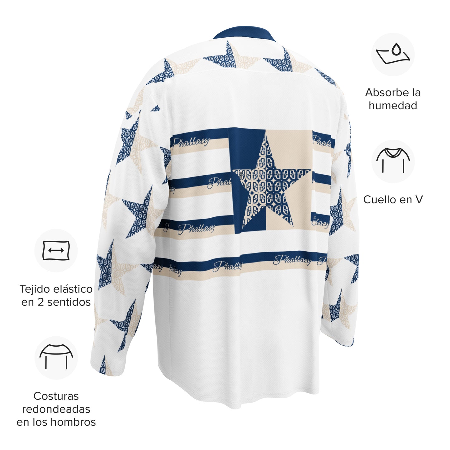 Phallacy Flag Designer Unisex Hockey Jersey