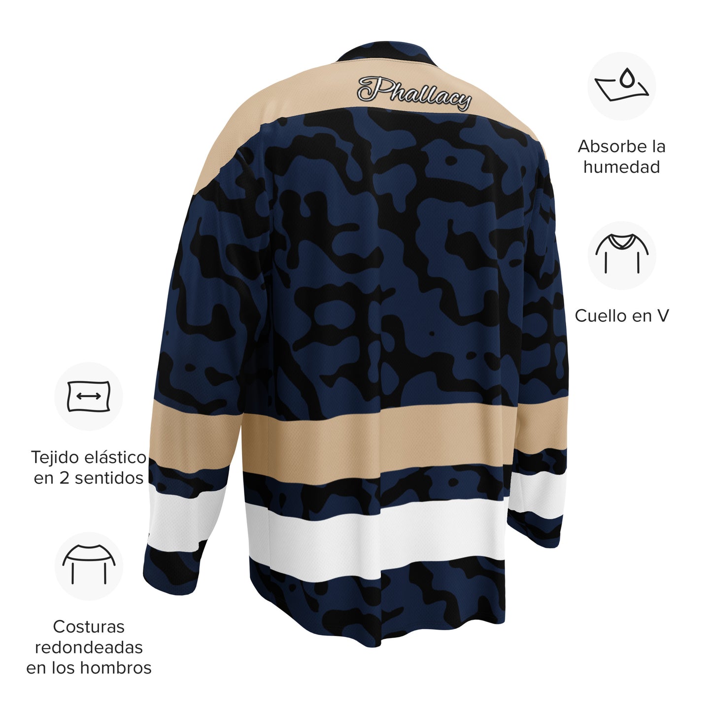 Phallacy Camo Designer Unisex Hockey Jersey