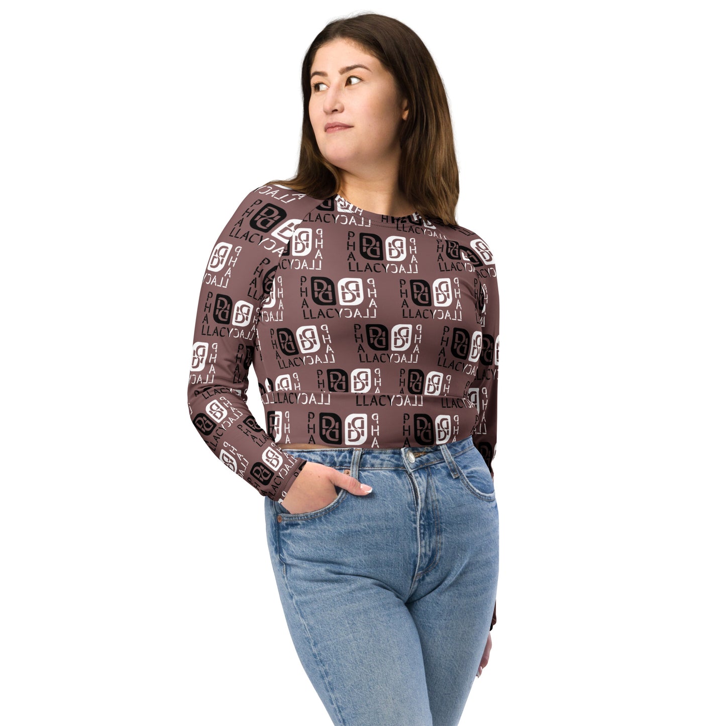 Phallacy Balance Designer Long-sleeve Cropped Tee